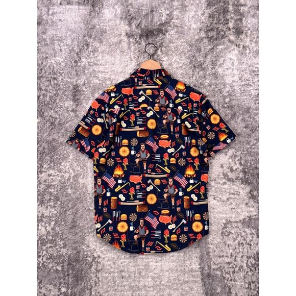 RSVLTS Shirt Medium Mens Ron Swanson Polo of Greatness Parks Recreation - Picture 3 of 8